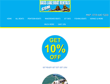 Tablet Screenshot of basslakeboatrentals.com